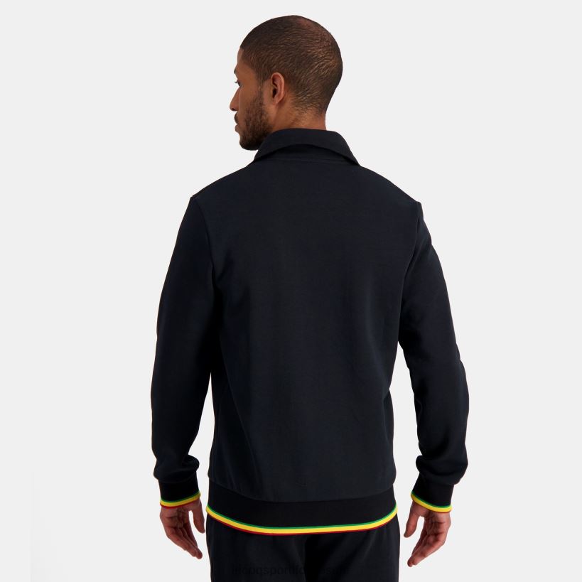 hombres sudadera con cremallera negra T24B2432 Le Coq Sportif ropa