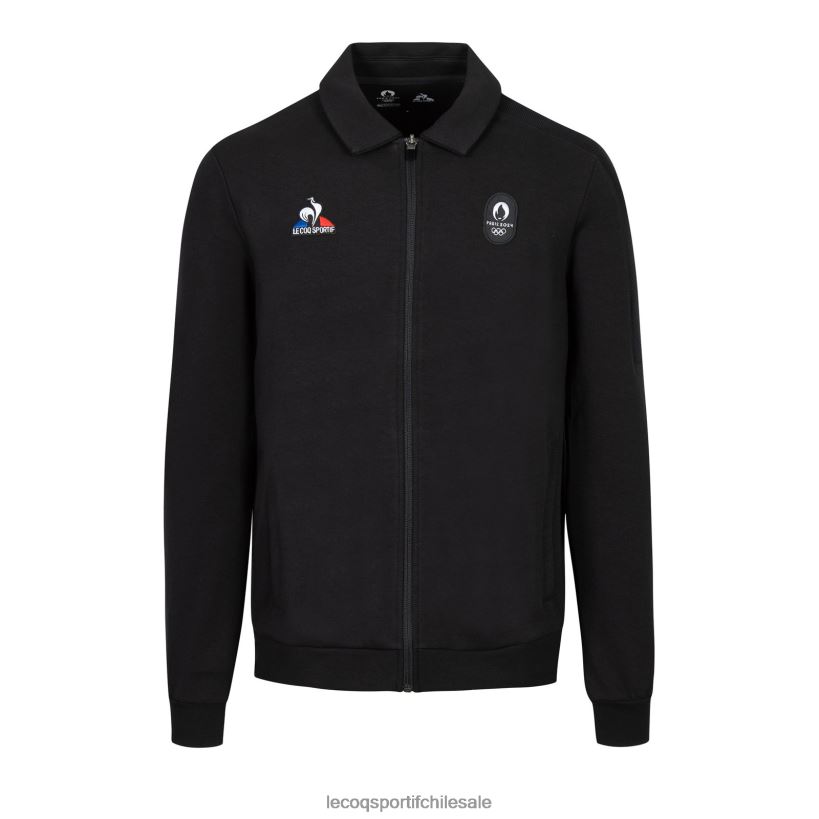 hombres sudadera con cremallera negra T24B2489 Le Coq Sportif ropa