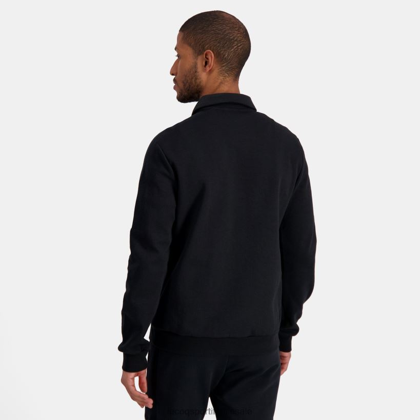 hombres sudadera con cremallera negra T24B2489 Le Coq Sportif ropa