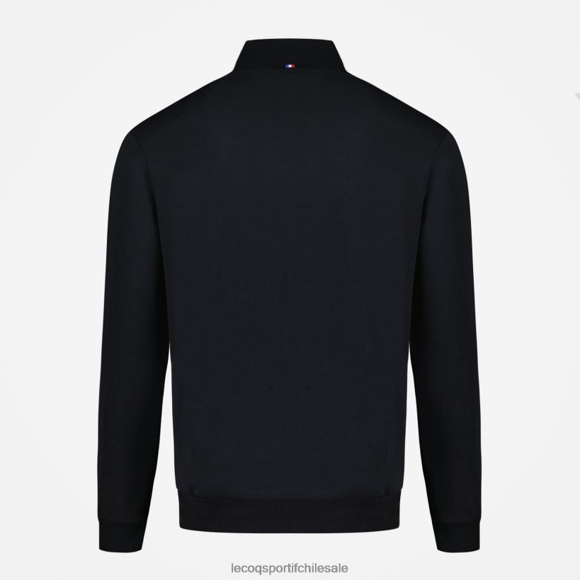 hombres sudadera con cremallera negra T24B251 Le Coq Sportif ropa