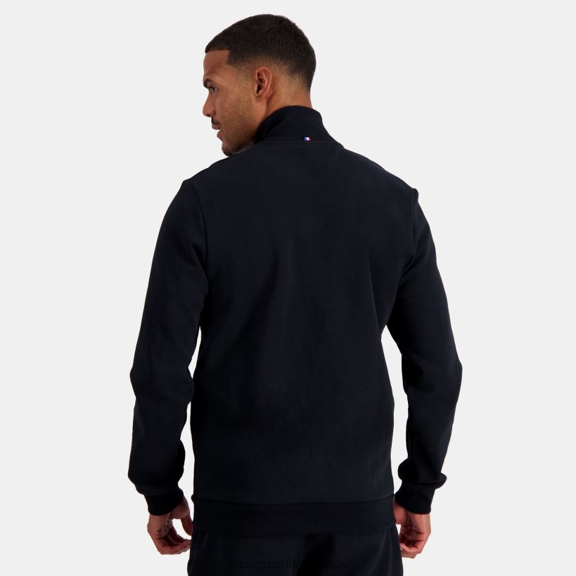 hombres sudadera con cremallera negra T24B251 Le Coq Sportif ropa