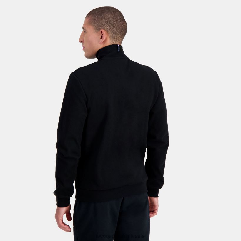 hombres sudadera con cremallera negra T24B258 Le Coq Sportif ropa