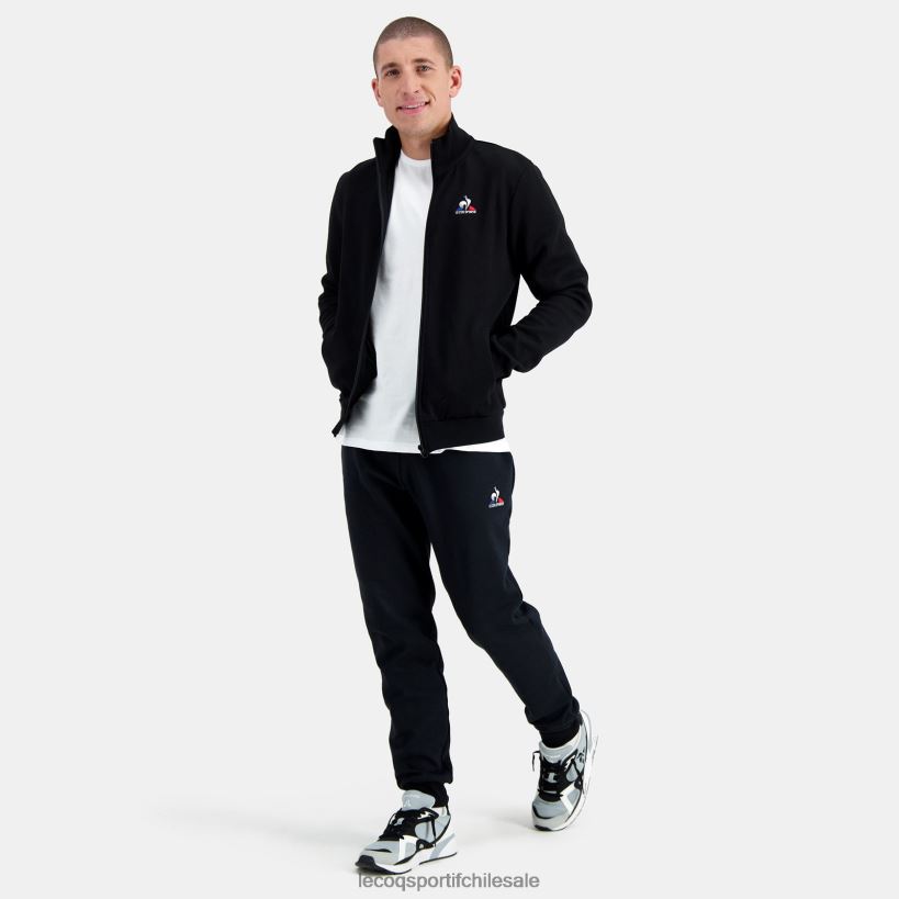 hombres sudadera con cremallera negra T24B258 Le Coq Sportif ropa