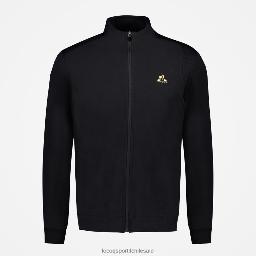 hombres sudadera con cremallera negra T24B272 Le Coq Sportif ropa