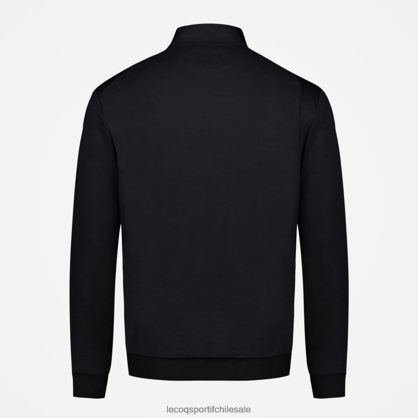 hombres sudadera con cremallera negra T24B272 Le Coq Sportif ropa