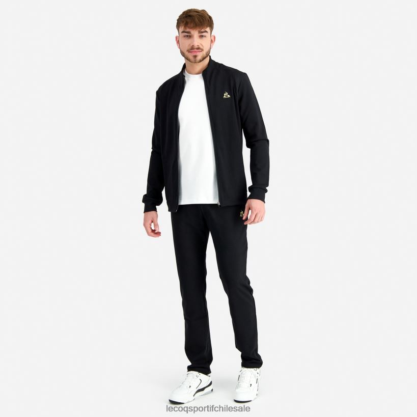 hombres sudadera con cremallera negra T24B272 Le Coq Sportif ropa