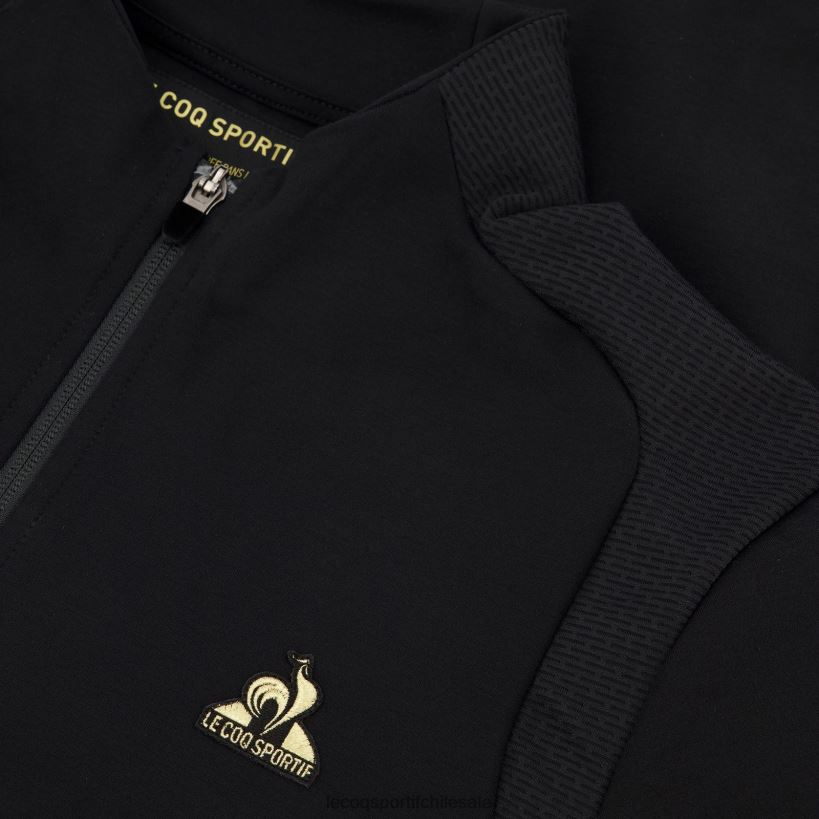 hombres sudadera con cremallera negra T24B272 Le Coq Sportif ropa