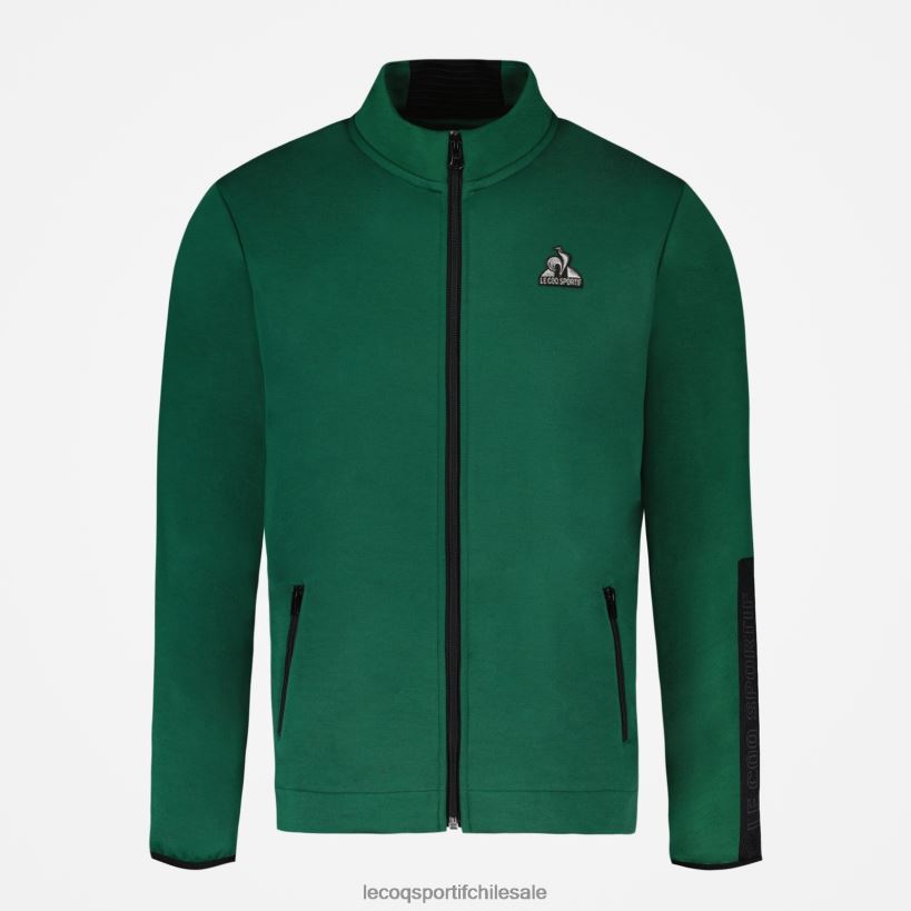hombres sudadera con cremallera verde T24B2439 Le Coq Sportif ropa