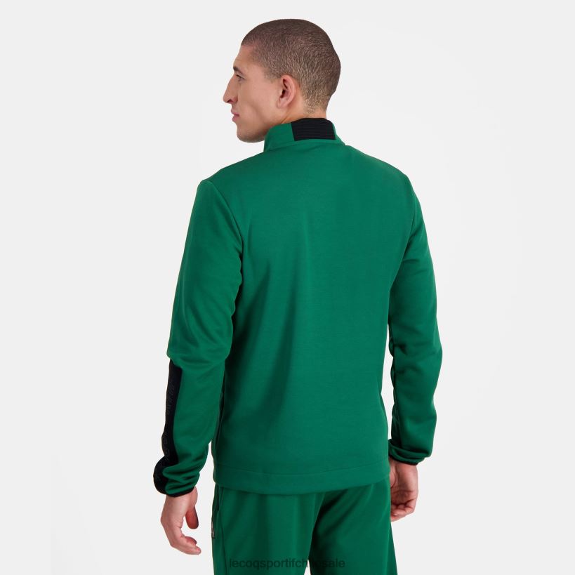 hombres sudadera con cremallera verde T24B2439 Le Coq Sportif ropa