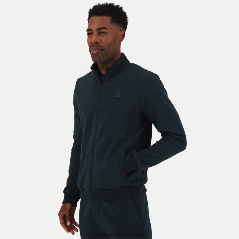 hombres sudadera con cremallera verde T24B2463 Le Coq Sportif ropa