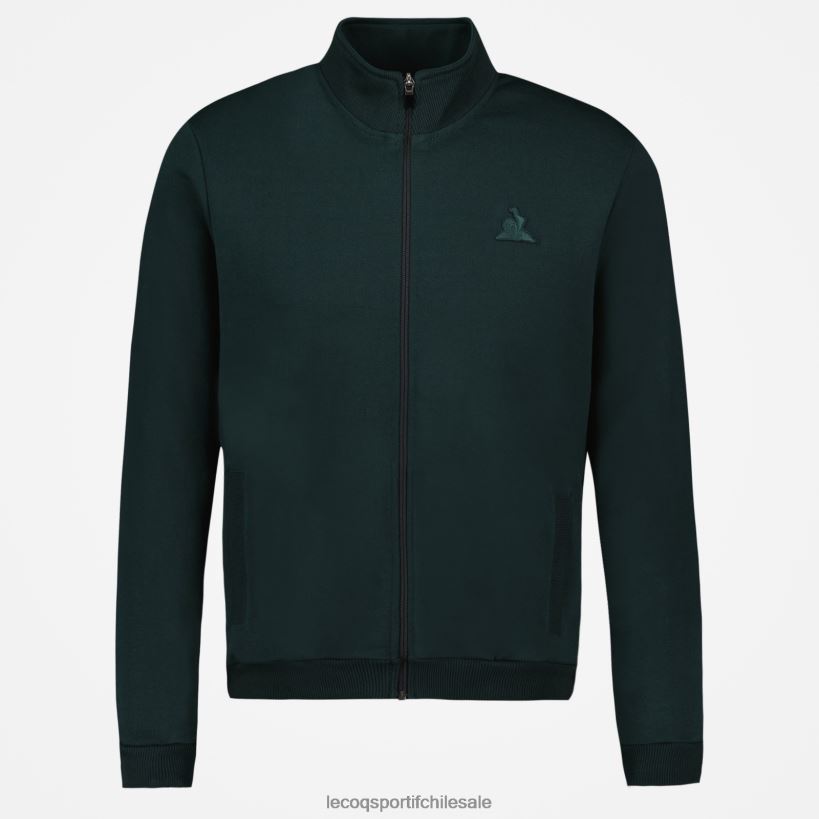 hombres sudadera con cremallera verde T24B2463 Le Coq Sportif ropa