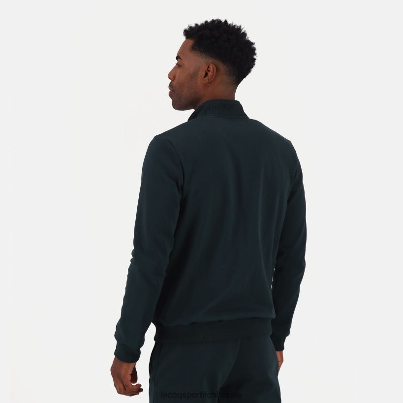 hombres sudadera con cremallera verde T24B2463 Le Coq Sportif ropa