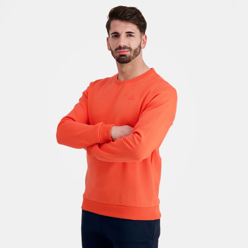 hombres sudadera naranja T24B214 Le Coq Sportif ropa