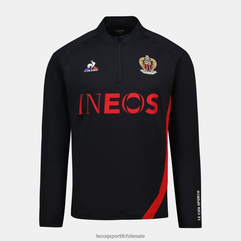 hombres sudadera negra T24B233 Le Coq Sportif ropa