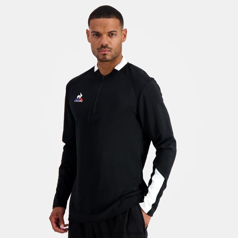 hombres sudadera negra T24B276 Le Coq Sportif ropa