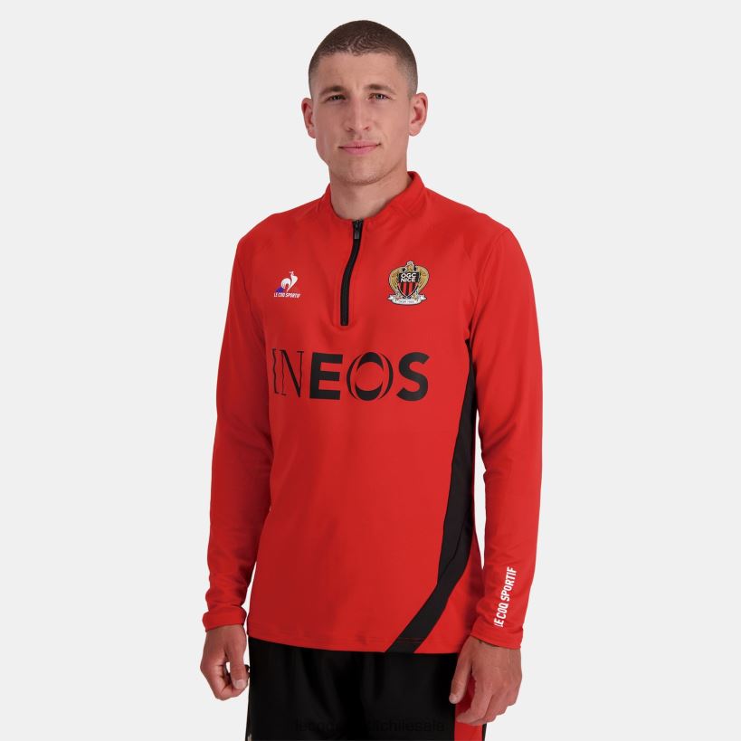 hombres sudadera roja T24B216 Le Coq Sportif ropa