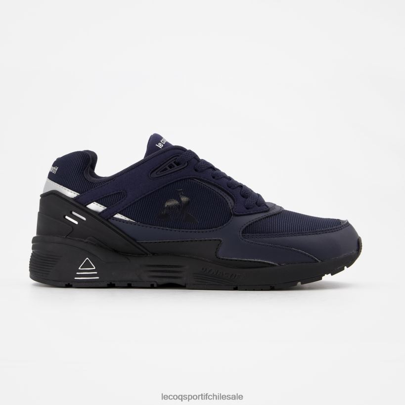hombres zapato lcs r1100 suela negra azul T24B2542 Le Coq Sportif zapatos