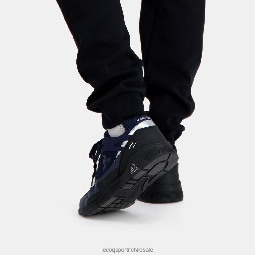 hombres zapato lcs r1100 suela negra azul T24B2542 Le Coq Sportif zapatos