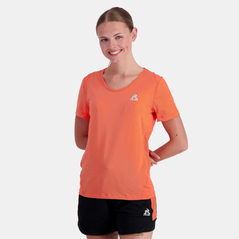 mujer camiseta naranja T24B2355 Le Coq Sportif ropa