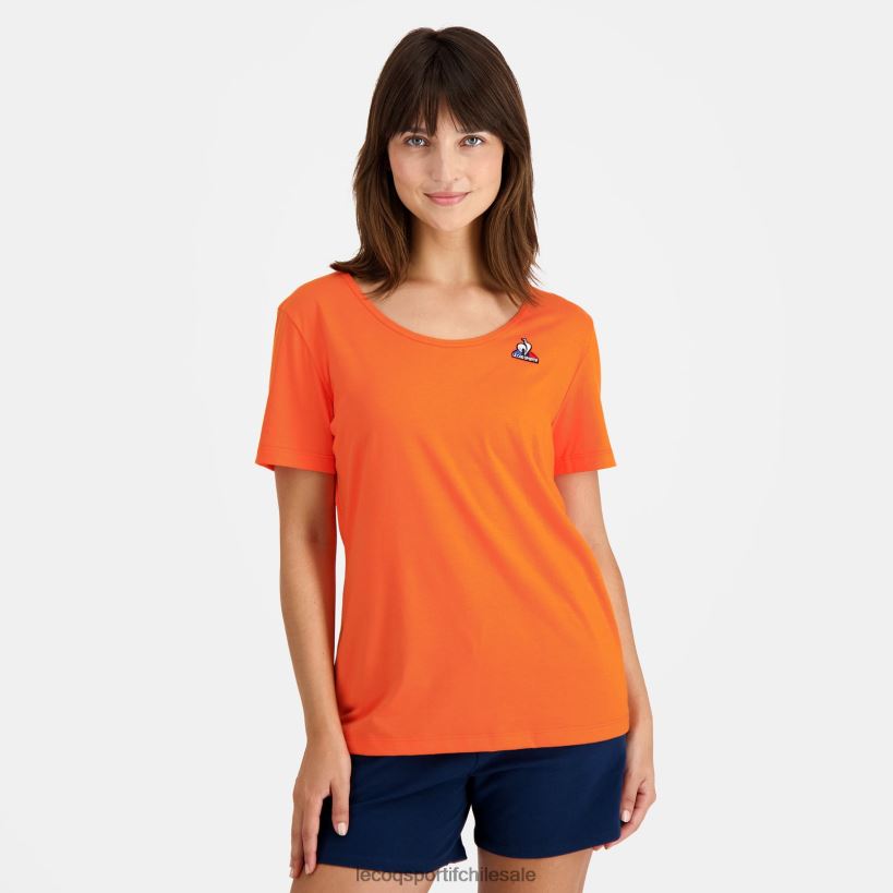 mujer camiseta naranja T24B2593 Le Coq Sportif ropa