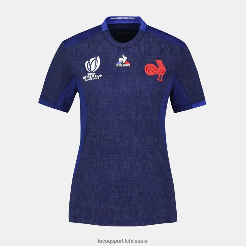 mujer réplica camiseta xv de france - copa del mundo de rugby 2023 azul T24B2349 Le Coq Sportif ropa