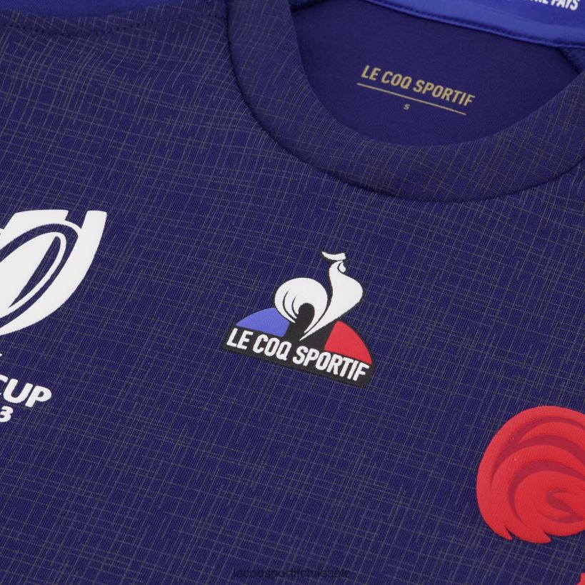 mujer réplica camiseta xv de france - copa del mundo de rugby 2023 azul T24B2349 Le Coq Sportif ropa