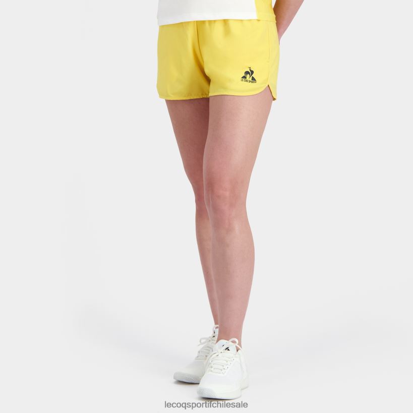mujer pantalones cortos amarillos T24B2325 Le Coq Sportif ropa