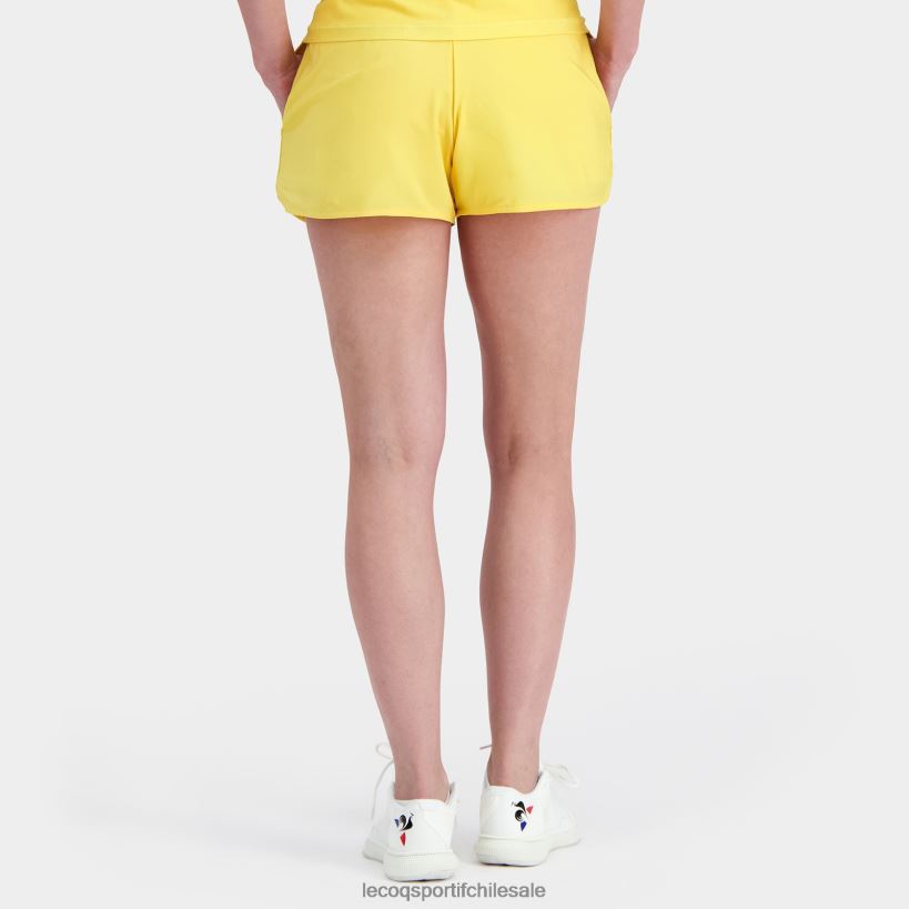 mujer pantalones cortos amarillos T24B2325 Le Coq Sportif ropa