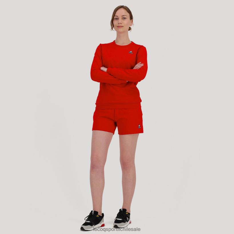 mujer pantalones cortos rojos T24B2611 Le Coq Sportif ropa