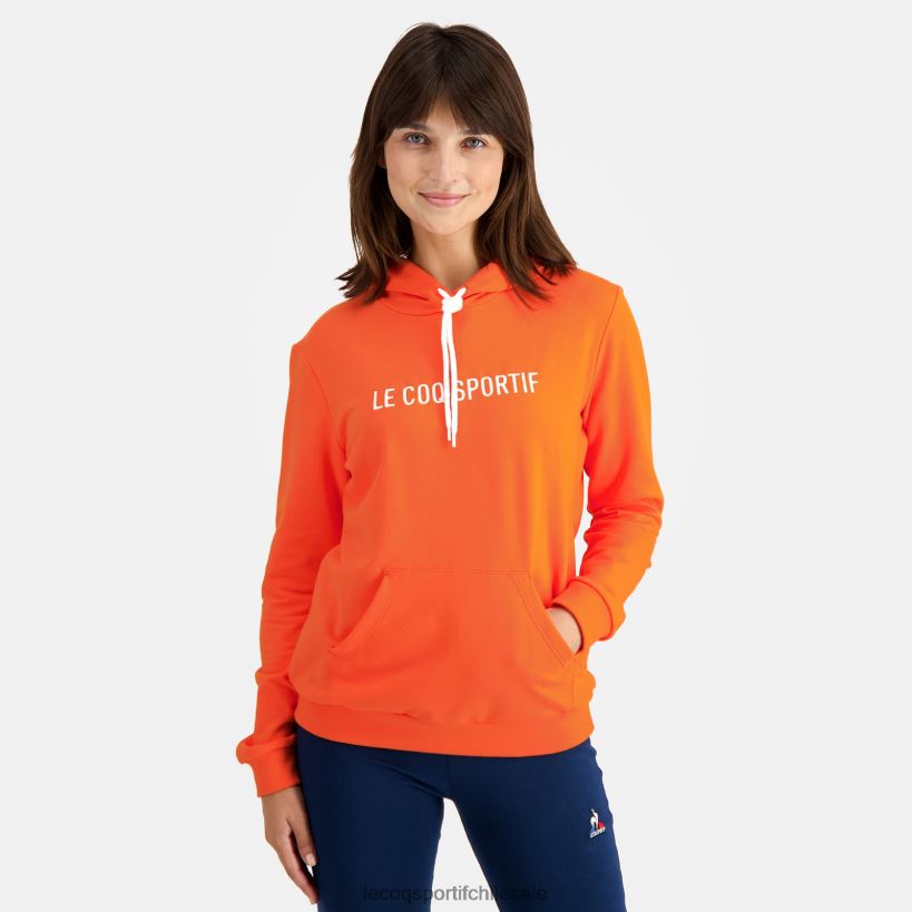 mujer sudadera con capucha naranja T24B2592 Le Coq Sportif ropa
