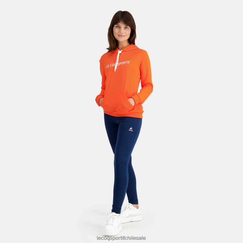 mujer sudadera con capucha naranja T24B2592 Le Coq Sportif ropa