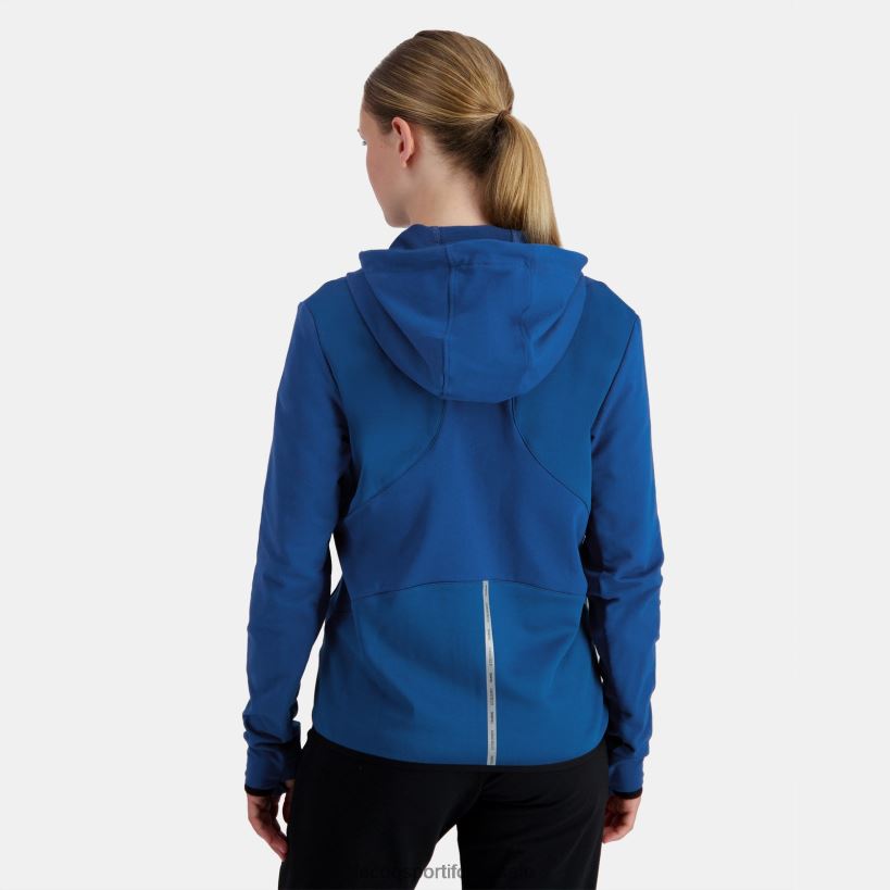 mujer sudadera con capucha y cremallera azul T24B2315 Le Coq Sportif ropa