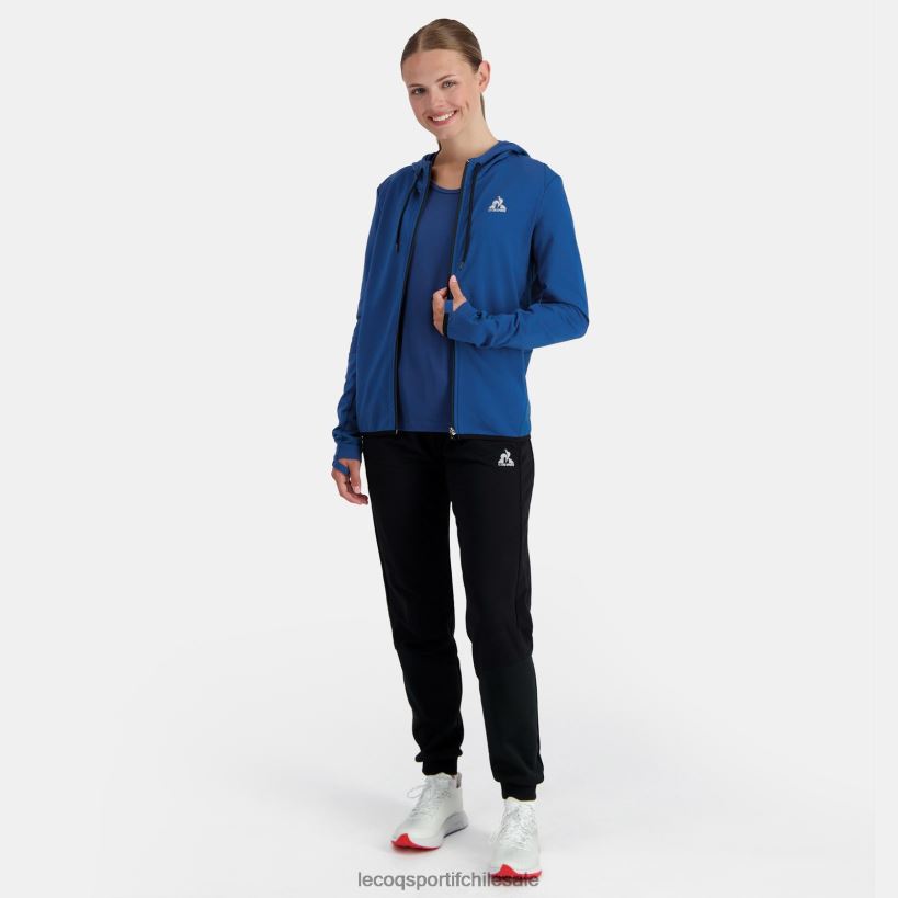 mujer sudadera con capucha y cremallera azul T24B2315 Le Coq Sportif ropa