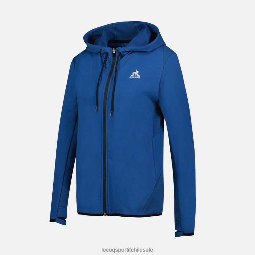 mujer sudadera con capucha y cremallera azul T24B2315 Le Coq Sportif ropa