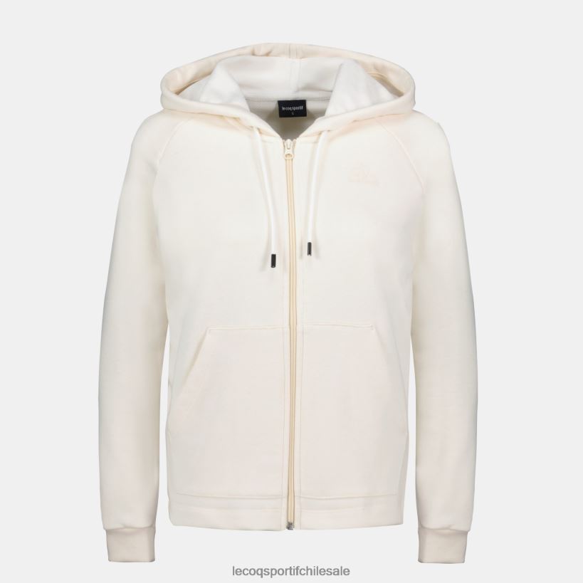 mujer sudadera con capucha y cremallera blanca T24B2309 Le Coq Sportif ropa