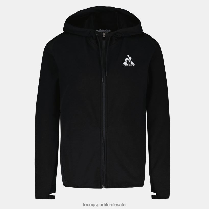 mujer sudadera con capucha y cremallera negra T24B2316 Le Coq Sportif ropa