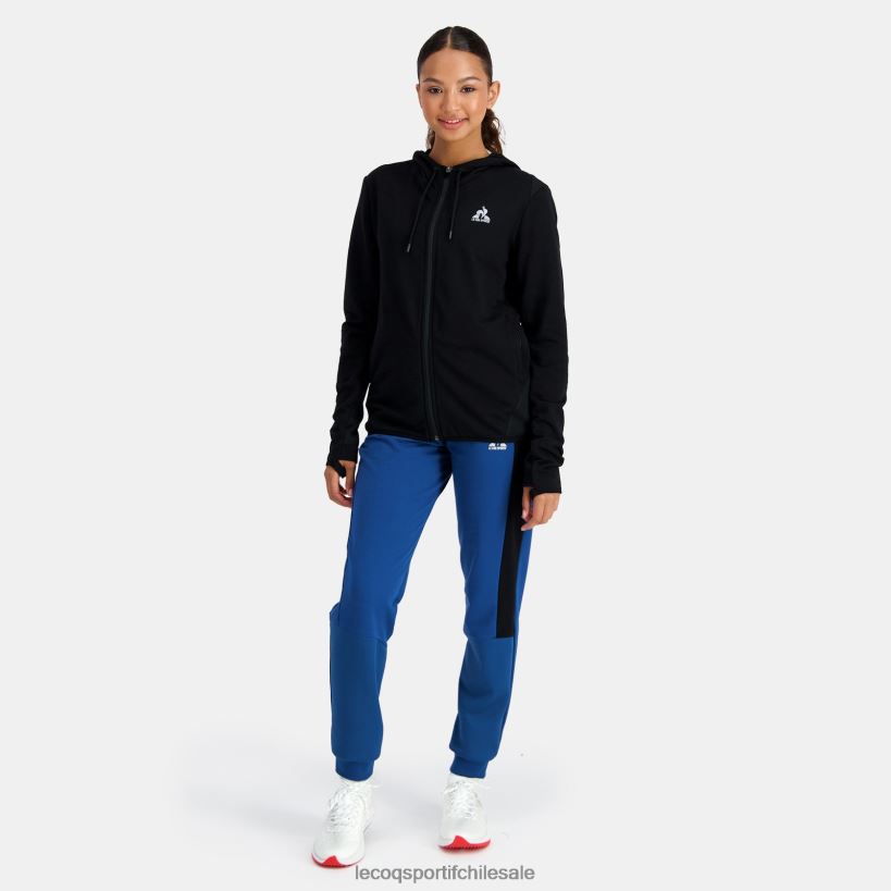 mujer sudadera con capucha y cremallera negra T24B2316 Le Coq Sportif ropa