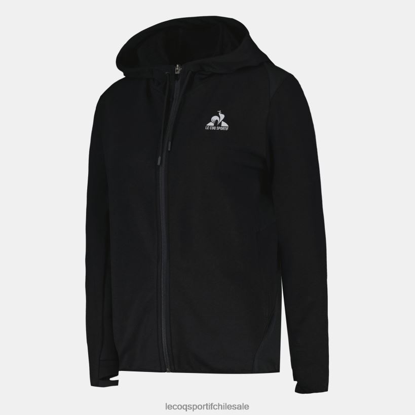mujer sudadera con capucha y cremallera negra T24B2316 Le Coq Sportif ropa