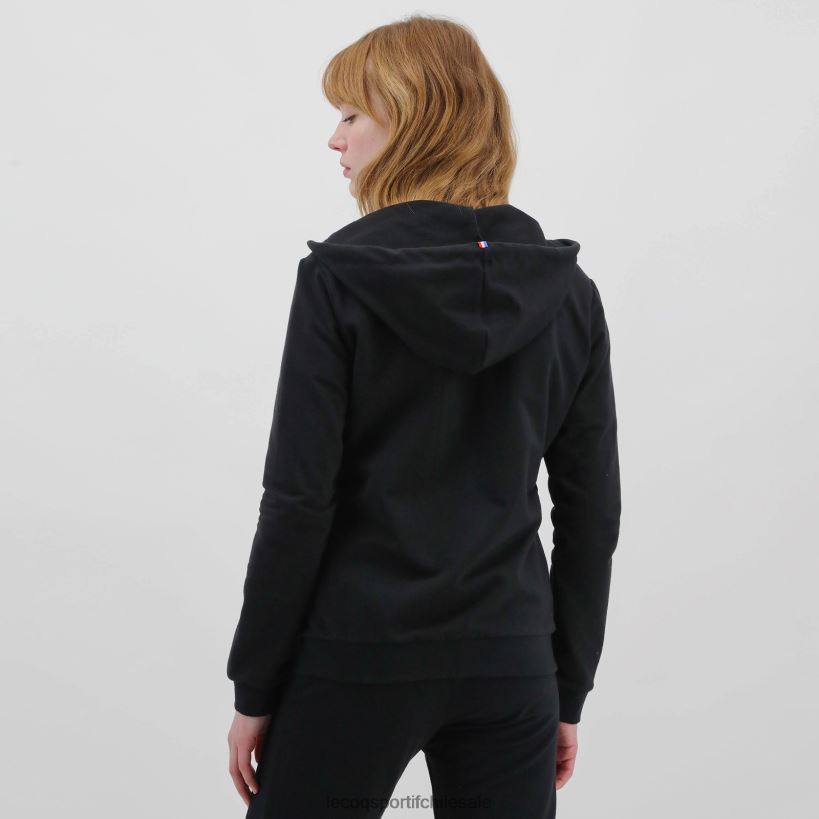 mujer sudadera con capucha y cremallera negra T24B2319 Le Coq Sportif ropa