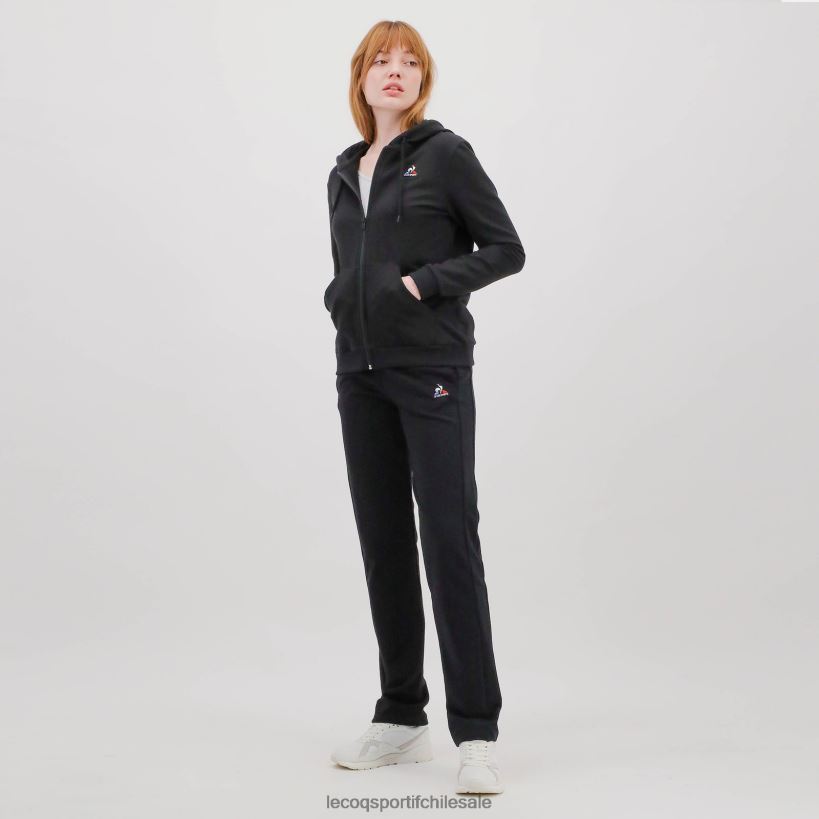 mujer sudadera con capucha y cremallera negra T24B2319 Le Coq Sportif ropa