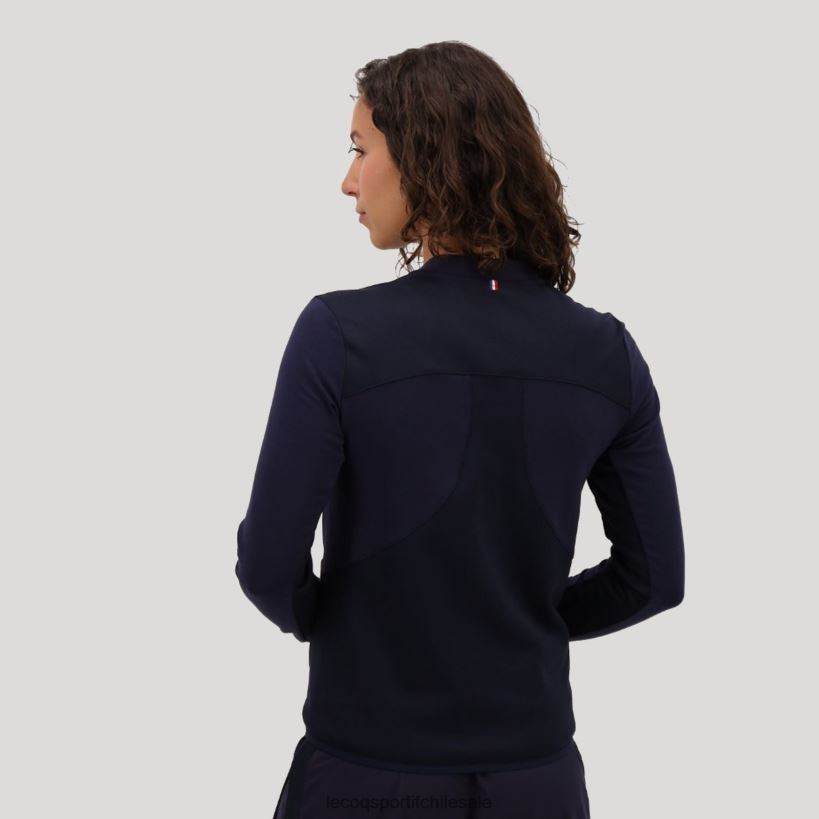 mujer sudadera con cremallera azul T24B2607 Le Coq Sportif ropa