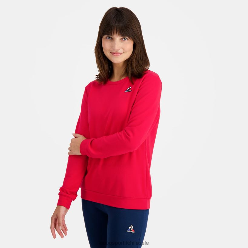 mujer sudadera roja T24B2595 Le Coq Sportif ropa