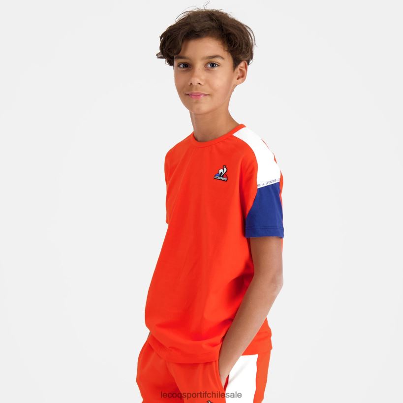 niños camiseta naranja T24B2650 Le Coq Sportif ropa