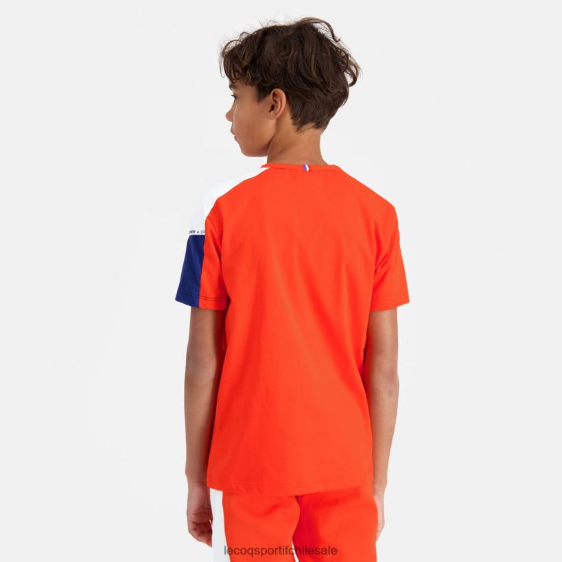 niños camiseta naranja T24B2650 Le Coq Sportif ropa