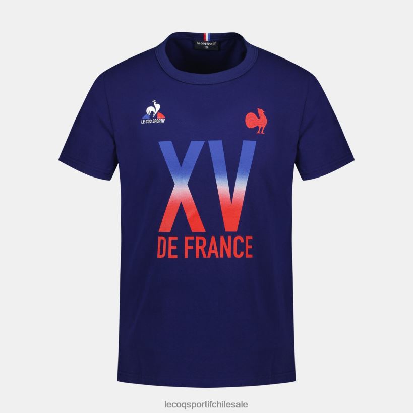 niños camiseta - xv de france azul T24B2389 Le Coq Sportif ropa