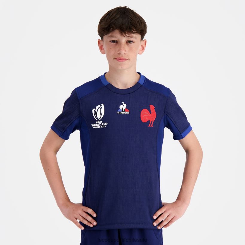 niños réplica camiseta xv de france - copa del mundo de rugby 2023 azul T24B2694 Le Coq Sportif ropa