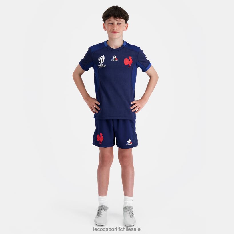 niños réplica camiseta xv de france - copa del mundo de rugby 2023 azul T24B2694 Le Coq Sportif ropa