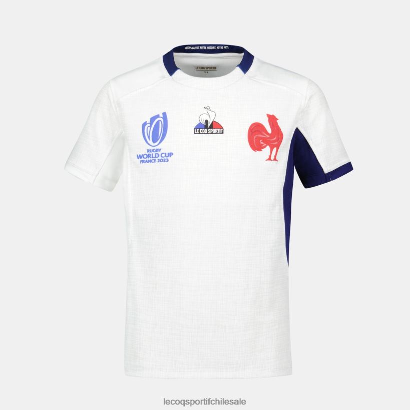 niños réplica camiseta xv de france - copa del mundo de rugby 2023 blanco T24B2695 Le Coq Sportif ropa
