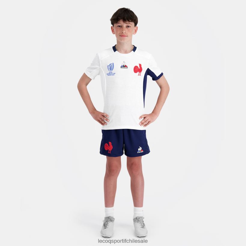 niños réplica camiseta xv de france - copa del mundo de rugby 2023 blanco T24B2695 Le Coq Sportif ropa