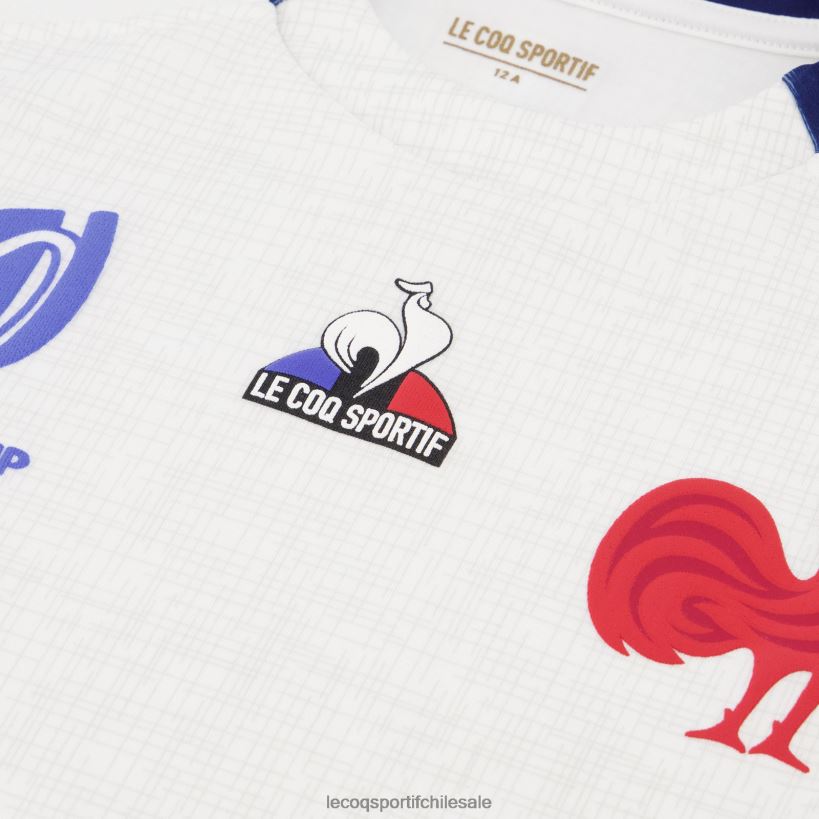 niños réplica camiseta xv de france - copa del mundo de rugby 2023 blanco T24B2695 Le Coq Sportif ropa